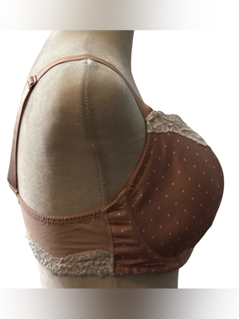 Intimissimi Sophia Balconette Bra Size 34D Lace Trim Pink Polka Dot - Picture 13 of 15